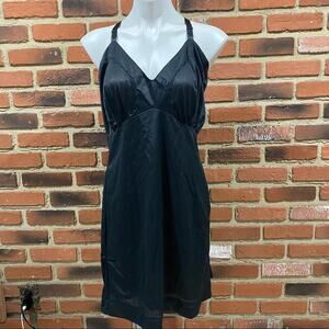Women's Vintage Slip Vintage Movie Star Black Chemise Sz 44